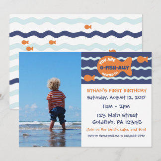 Goldfish Birthday Photo Party Invitation