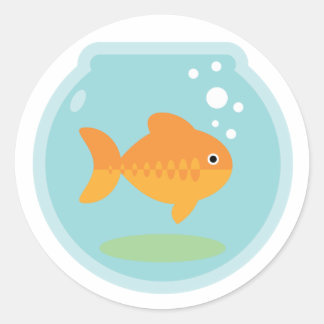 Goldfish Bowl Classic Round Sticker