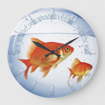 Goldfish bowl clock, wish you were here version