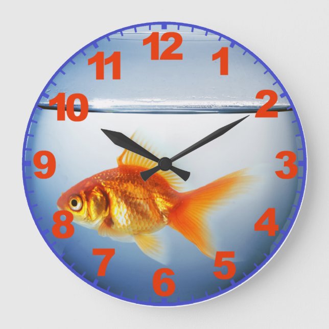 GoldFish Bowl Clock with Numbers (Front)