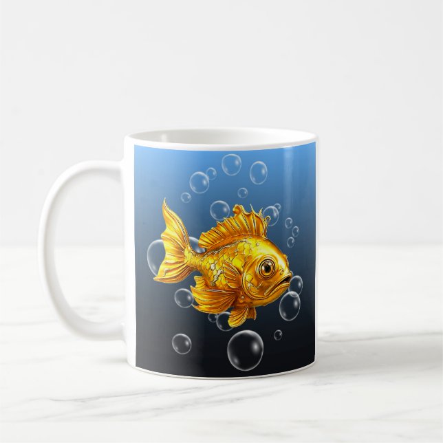 Goldfish bubble joy coffee mug (Left)