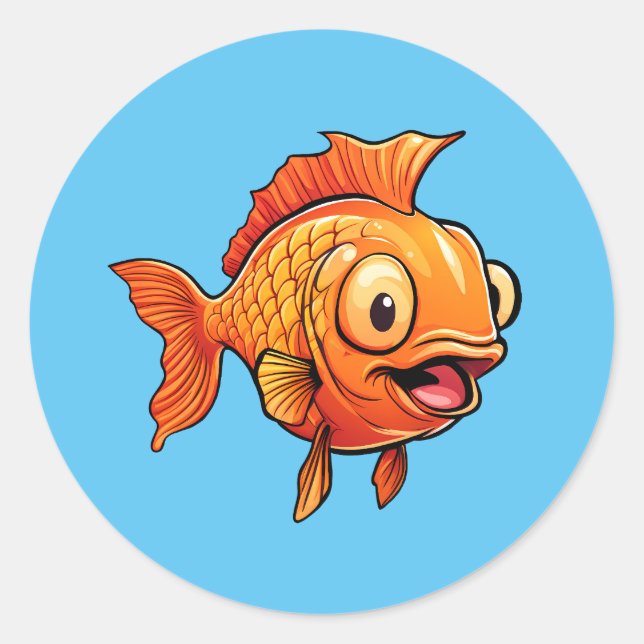 Goldfish Classic Round Sticker (Front)