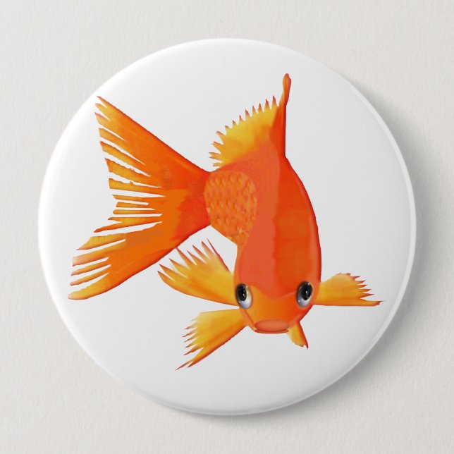 Goldfish Coming at You 4 Inch Round Button (Front)