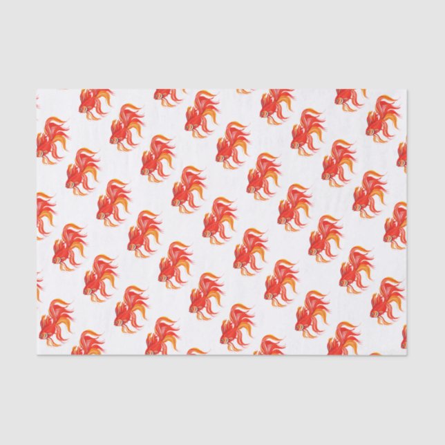 Goldfish design. Bright element. Tissue Paper (Front)