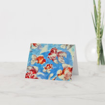 Goldfish Folded Greeting Card
