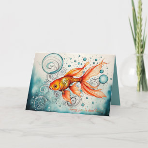 Goldfish Get Well  Card