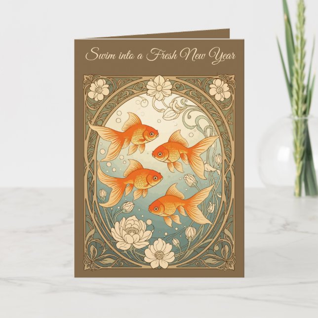 Goldfish Harmony Nowruz Celebration Card (Front)