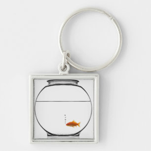 Goldfish in bowl keychain