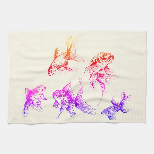 Goldfish - kitchen towel (Horizontal)