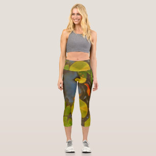 Goldfish Koi Pond Water Lilies Capri Leggings