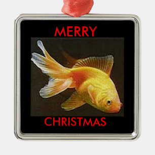Goldfish Merry Christmas Ornaments