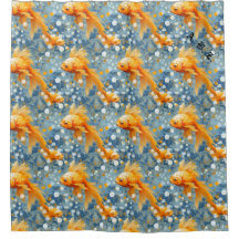 Goldfish Monogramed colorful pattern