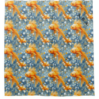 Goldfish Monogramed colorful pattern