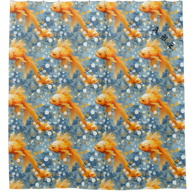 Goldfish Monogramed colorful pattern (Front)