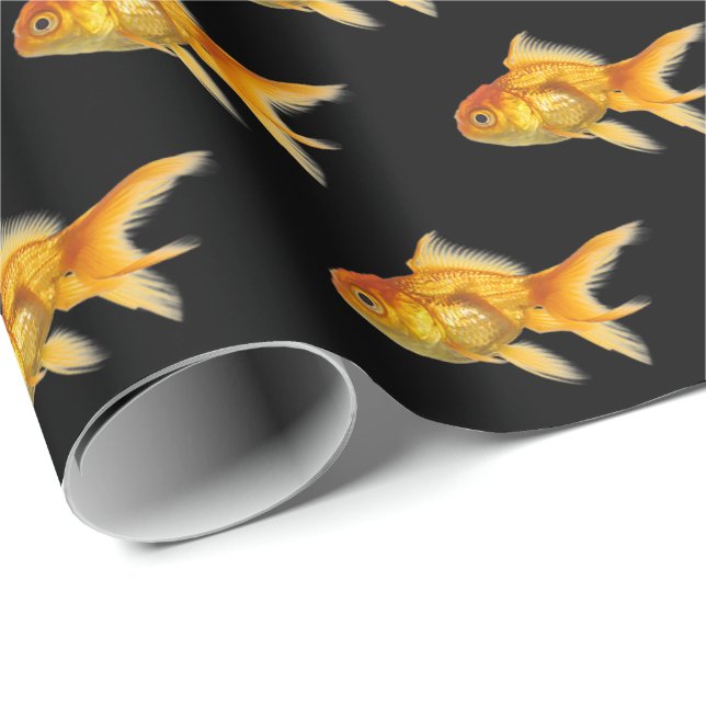 goldfish on black wrapping paper (Roll Corner)