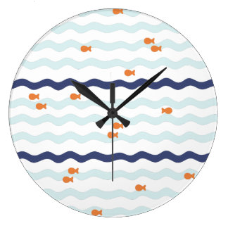 Beach Themed Clocks High Quality, Beach Themed Wall Clocks Of High ... - Goldfish pattern simple design clock