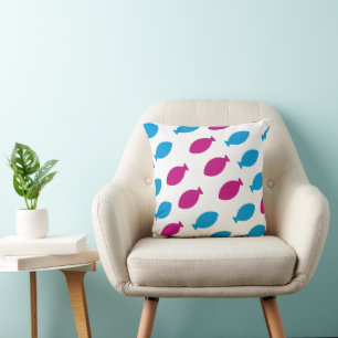 Goldfish pattern throw pillow