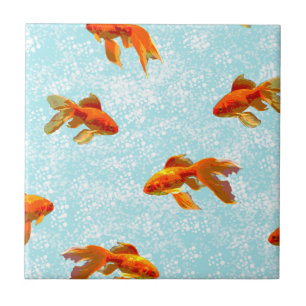 goldfish pattern tile