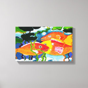 Goldfish pond canvas print