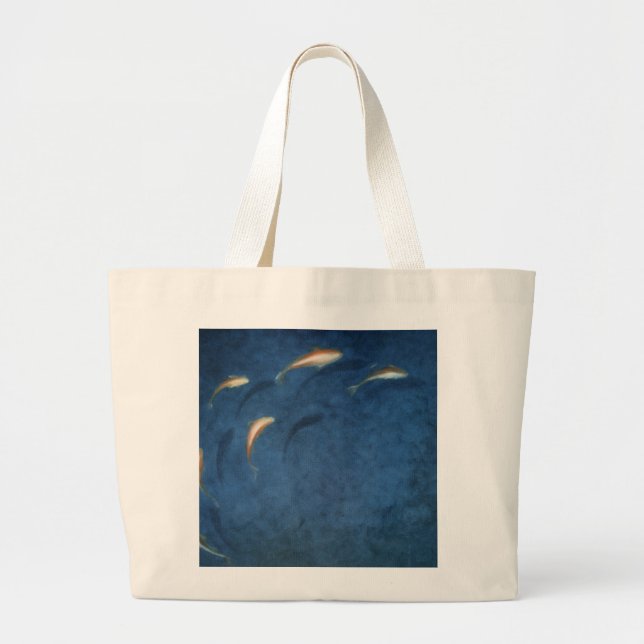 Goldfish Pool Large Tote Bag (Front)