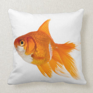 Goldfish, side view throw pillow