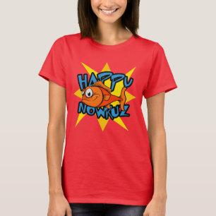 Goldfish Smiling Sun Persian New Year Nowruz T-Shirt