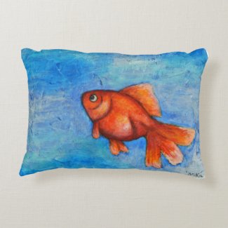 Goldfish Throw Pillow Cute Red Goldfish Cushion
