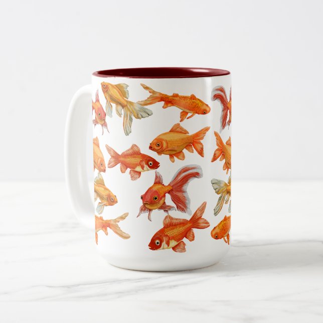Goldfish Two-Tone Coffee Mug (Front Left)