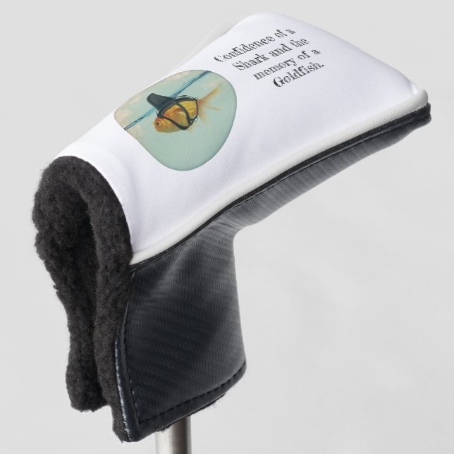Goldfish with a Shark Fin Golf Head Cover (3/4 Front)