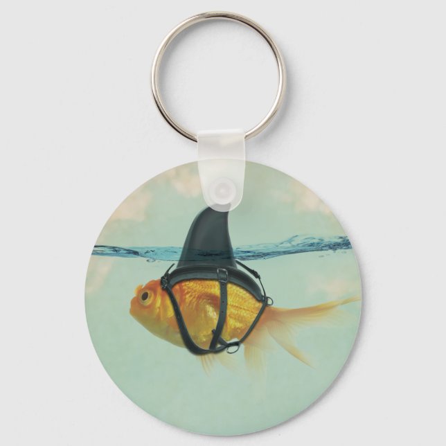 Goldfish with a Shark Fin Keychain (Front)