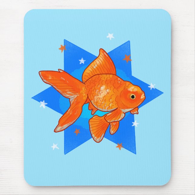 Goldfish with Stars Mouse Pad (Front)