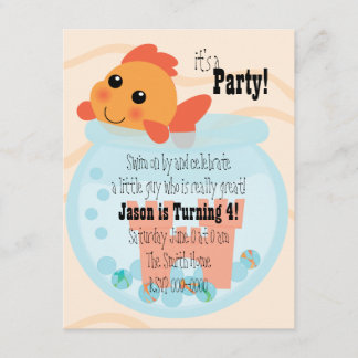 Goldfishy in a Bowl Invitation