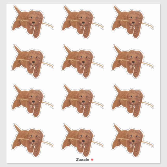 Goldie Doodle Custom-Cut Stickers (Sheet)