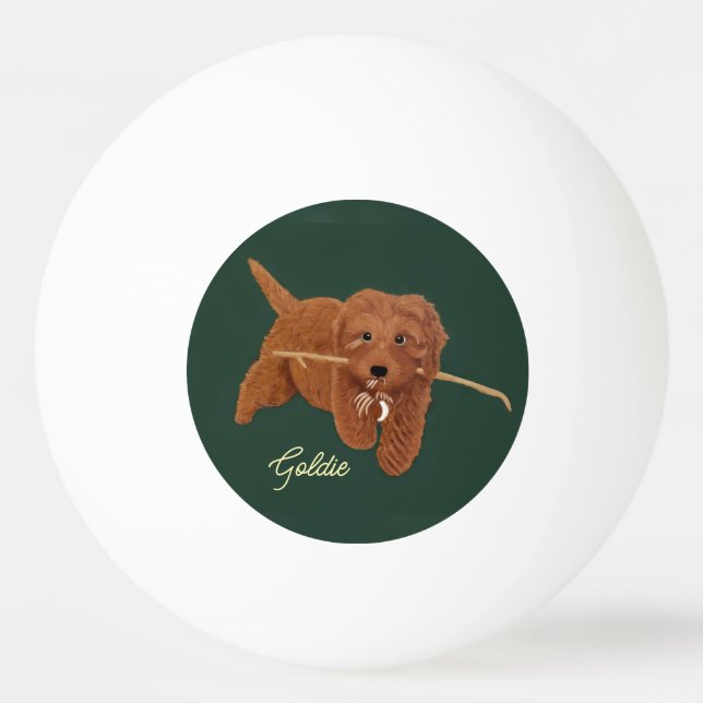 Goldie Doodle Ping Pong Ball (Front)