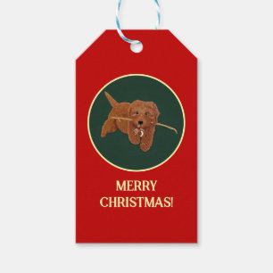 Goldie Doodle Red Gift Tags