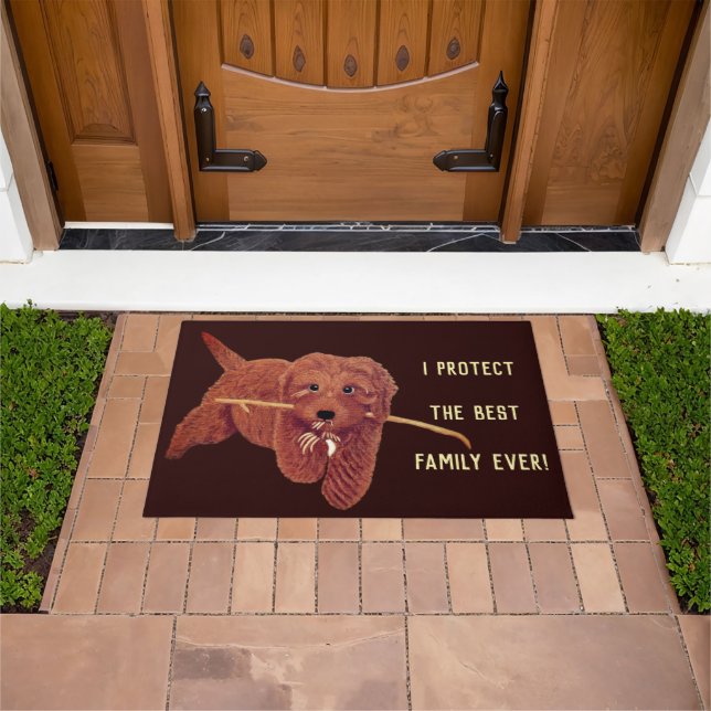 Goldie Golden Dog Doormat (Outdoor)