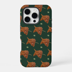 Goldie Golden Doodle Green iPhone 16 Pro Case