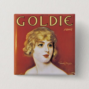 Goldie Song 2 Inch Square Button