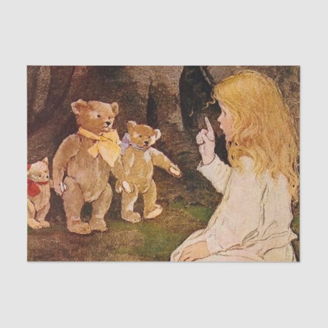 “Goldilocks and the Bears” by Jessie Willcox Smith Tissue Paper (Front)