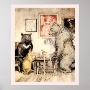 Goldilocks and The Three Bears by Arthur Rackham Poster