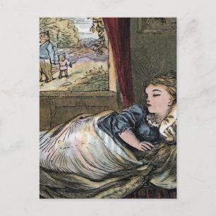 Goldilocks Asleep in Little Bear's Bed Postcard