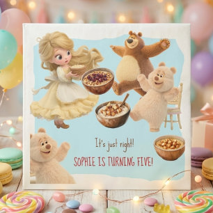 Goldilocks  Birthday  Napkin