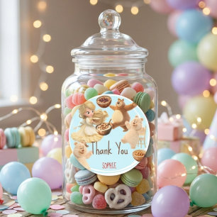 Goldilocks thank you Birthday Classic Round Sticker