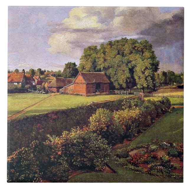Golding Constable's Flower Garden, famous painting Tile (Front)