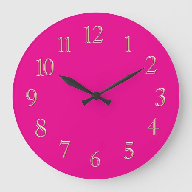 GoldNumberStarterHIDDEN Large Clock (Front)