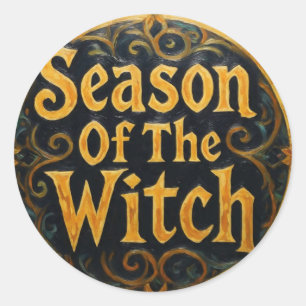 GoldSeasonOfTheWitch Classic Round Sticker