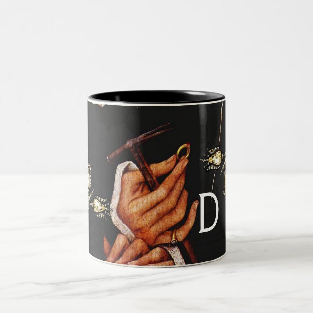 GOLDSMITH,PRECIOUS METALWORKER,GOLD JEWELRY ART Two-Tone COFFEE MUG (Center)