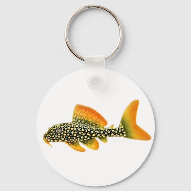 Goldy Sunshine Pleco Keychain (Front)