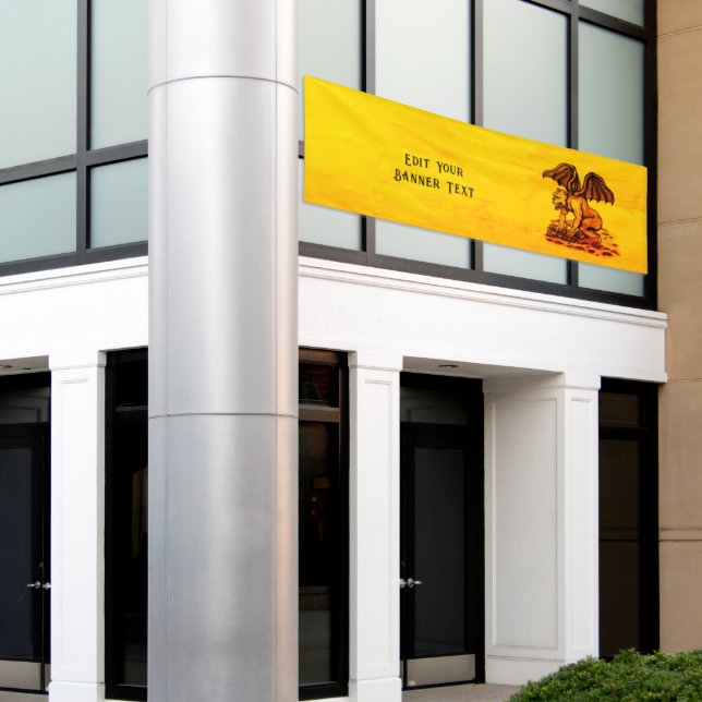 Golem Gargoyle Banner (Outside Building)