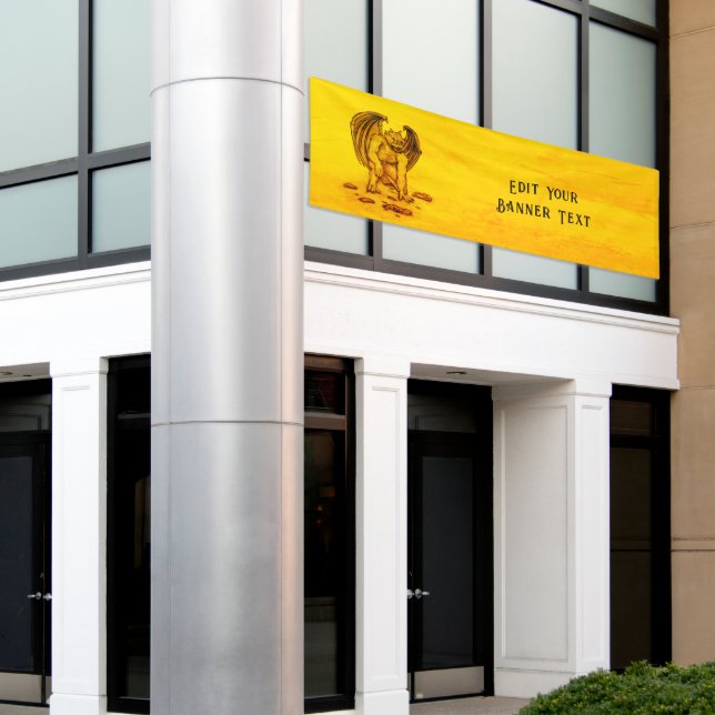 Golem Gargoyle Banner (Outside Building)